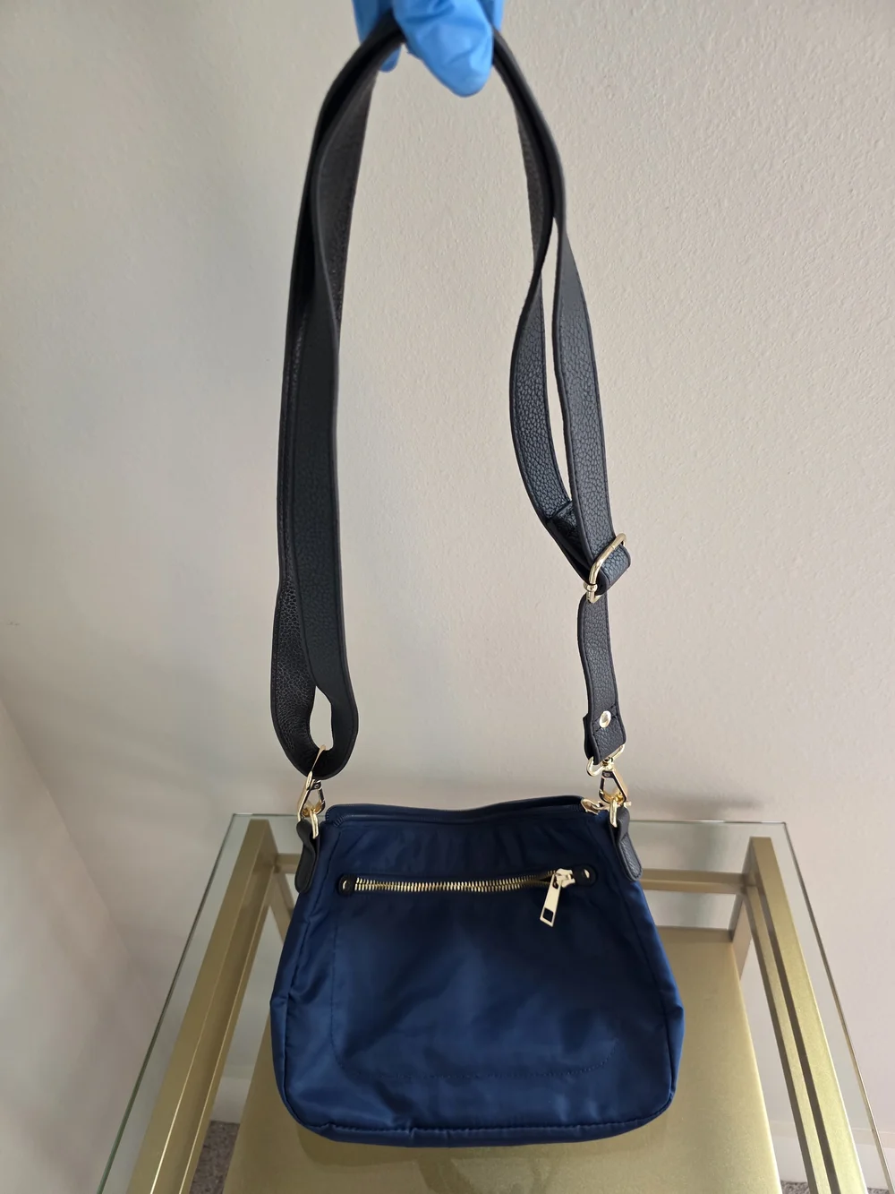a new day Navy and Black Men's Messenger Crossbody Bag